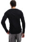 ASOS DESIGN essential muscle fit long sleeve rib t-shirt in black