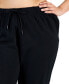 Plus Size High-Rise Solid Fleece Jogger Pants, Created for Macy's