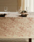 Toile de jouy cotton tablecloth