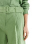 Фото #5 товара Mango linen co-ord shorts in light green