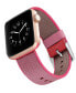 Фото #2 товара Pink Woven Nylon Band Compatible with 38/40/41mm Apple Watch
