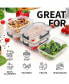 Snap Lock Glass Food Container with Lids 5 Pc.