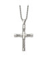 Фото #1 товара Chisel polished with Cable Cross Pendant on a Rope Chain Necklace