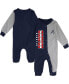 Infant Boys and Girls Navy and Gray Atlanta Braves Halftime Sleeper