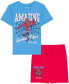 ფოტო #1 პროდუქტის Toddler and Little Boys Spiderman Short Sleeve T-shirt and Shorts, 2 Pc Set