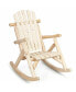 Фото #1 товара Log Rocking Chair Wood Single Porch Rocker Lounge Patio Deck Furniture