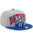 Фото #4 товара Men's Gray, Blue Detroit Pistons Tip-Off Two-Tone 59FIFTY Fitted Hat