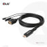 Фото #1 товара Кабель VGA Club 3D HDMI 2 м 28AWG 2м/6.56ft - Прямой разъем/переходник Male/Female HDMI to VGA Cable M/M 3.5 мм Micro-USB