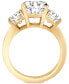 Фото #5 товара Certified Lab Grown Diamond Three Stone Engagement Ring (4 ct. t.w.) in 14k Gold