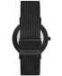 ფოტო #3 პროდუქტის Men's Kuppel Quartz Three Hand Black Stainless Steel Watch, 44mm