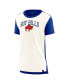 Фото #3 товара Women's Cream/Royal Buffalo Bills Wordmark Tri-Blend T-Shirt