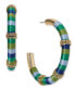 ფოტო #1 პროდუქტის Gold-Tone Large Color Thread-Wrapped C-Hoop Earrings, 2.22", Created for Macy's