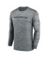 Фото #3 товара Men's Gray Denver Broncos Sideline Team Velocity Performance Long Sleeve T-shirt