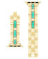 ფოტო #2 პროდუქტის Women's Gold-Tone Bracelet with Genuine Turquoise designed for 42/44/45/Ultra/Ultra 2 Apple Watch