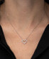 Фото #4 товара Macy's diamond Heart Pendant Necklace (1/4 ct. t.w.) in Platinum, 18" + 2" extender, Created for Macy's