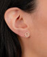 ფოტო #2 პროდუქტის Cubic Zirconia Circle Stud Earrings in Gold-Plated Sterling Silver, Created for Macy's