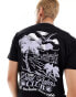 Фото #3 товара Vans dual palm back print t-shirt in black