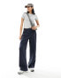 Фото #2 товара Weekday Zia tailored slouchy trousers in dark blue