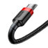 Фото #5 товара Wytrzymały elastyczny kabel przewód USB microUSB QC3.0 2.4A 1M czarno-czerwony