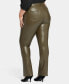 ფოტო #2 პროდუქტის Plus Size Marilyn Straight in Faux Leather Pants