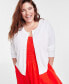 ფოტო #1 პროდუქტის Trendy Plus Size Pointelle-Trim Cardigan, Created for Macy's