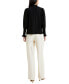 ფოტო #2 პროდუქტის Women's Cutout-Neck Long-Sleeve Crepe Top