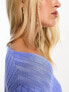 Pimkie knitted v neck jumper in blue