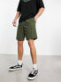 COLLUSION pull on shorts in dark khaki