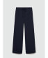 ფოტო #5 პროდუქტის Women's Chalk-Stripe Straight Trousers