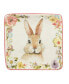 Easter Garden 6" Assorted Square Canape Plates, Set of 4