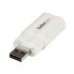 External Sound Card USB Startech ICUSBAUDIO White