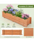 Фото #7 товара Цветочная клумба из дерева Costway rectangular Planter Box с 2 отверстиями для воды