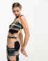 Фото #1 товара COLLUSION vest with open back in digi tie dye in multi