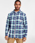 Фото #1 товара Men's Worker Relaxed-Fit Plaid Button-Down Shirt, Created for Macy's