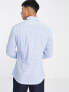 ASOS DESIGN slim fit check work shirt in light blue