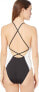 Kenneth Cole New York Women's 174827 V-Neck Cross Back One Piece Swimsuit Size L