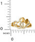 ფოტო #4 პროდუქტის Cubic Zirconia Mickey & Minnie Mouse Interlocking Ring in 18k Gold-Plated Sterling Silver