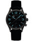 Men's Swiss Chronograph DS-8 Moon Phase Black Leather Strap Watch 42mm