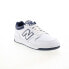 Фото #4 товара New Balance 480 BB480LWN Mens White Leather Lifestyle Sneakers Shoes