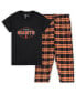 ფოტო #2 პროდუქტის Women's Black, Orange San Francisco Giants Plus Size Badge Sleep Set