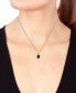 ფოტო #3 პროდუქტის EFFY® Sapphire (1-3/8 ct. t.w.) & Diamond (1/20 ct. t.w.) Asymmetric 18" Pendant Necklace in 14k Gold