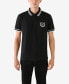 ფოტო #1 პროდუქტის Men's Laurel Buddha Face Short Sleeve Polo Shirt