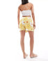 Фото #5 товара ASOS DESIGN tie waist skort in yellow floral print