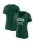 Women's Green Michigan State Spartans Basic Arch V-Neck T-shirt