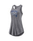 Фото #3 товара Women's Heather Gray New York Mets Simplicity Swing Racerback Scoop Neck Tank Top