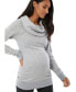 ფოტო #1 პროდუქტის Women's Maternity Cowl Neck Tunic Sweater