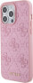 Guess Guess GUHCP15LP4EPMP iPhone 15 Pro 6.1" różowy/pink hardcase Leather 4G Stamped