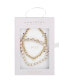 ფოტო #4 პროდუქტის White Quartz and Freshwater Pearl Bride Stone and Beaded Stretch Bracelet Set