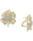 ფოტო #1 პროდუქტის EFFY® Diamond Flower Stud Earrings (1-5/8 ct. t.w.) in 14k Gold