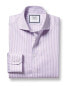 Фото #2 товара Charles Tyrwhitt Non-Iron Twill Stripe Cutaway Slim Fit Shirt Men's